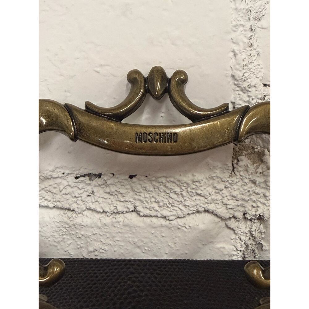 AW22 Moschino Couture Jeremy Scott Black Box Purse w/ Bronze Antique Hardware - Picture 4 of 15